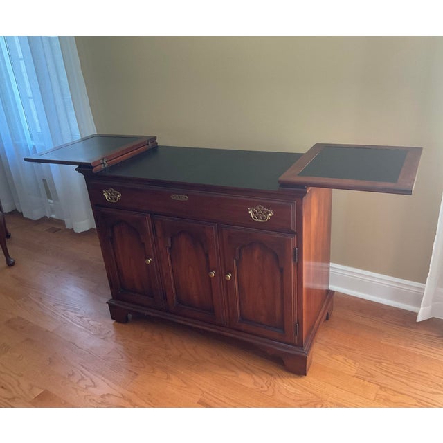 Complete Statton Centennial Cherry Finish classically designed Americana style Dining Room Set including China Closet with...