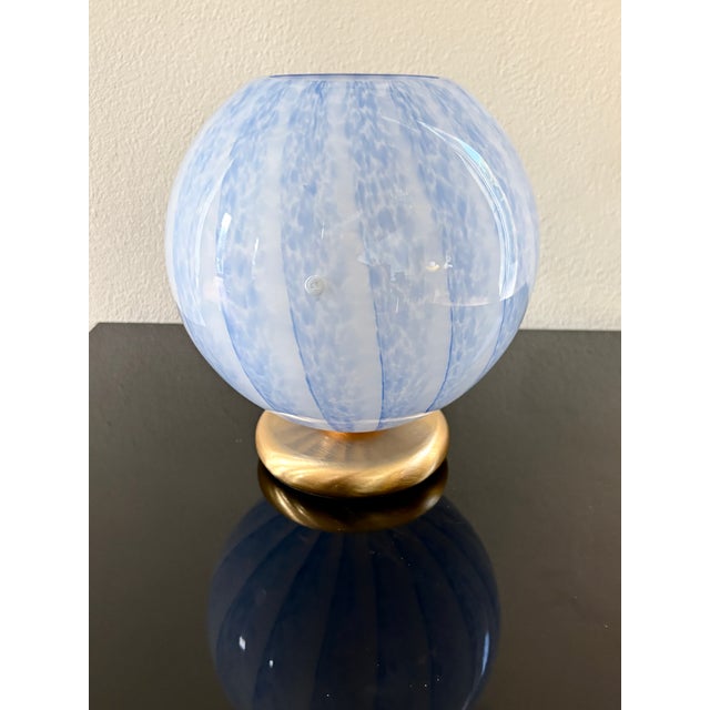 Vintage Murano Glass Blue Tulipano 20 Table Lamp by La Murrina, 1990s For Sale - Image 3 of 16