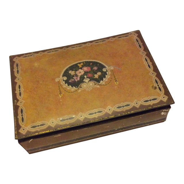 Mid- Century Tin Box For Sale