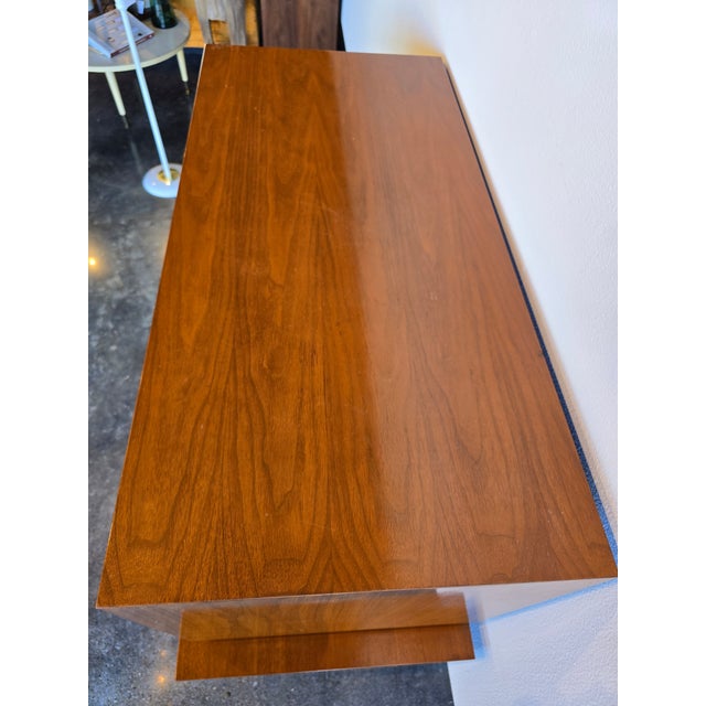 Merton L. Gershun 1960s Merton Gershun Walnut Tall Dresser Chest, Attributed For Sale - Image 4 of 12