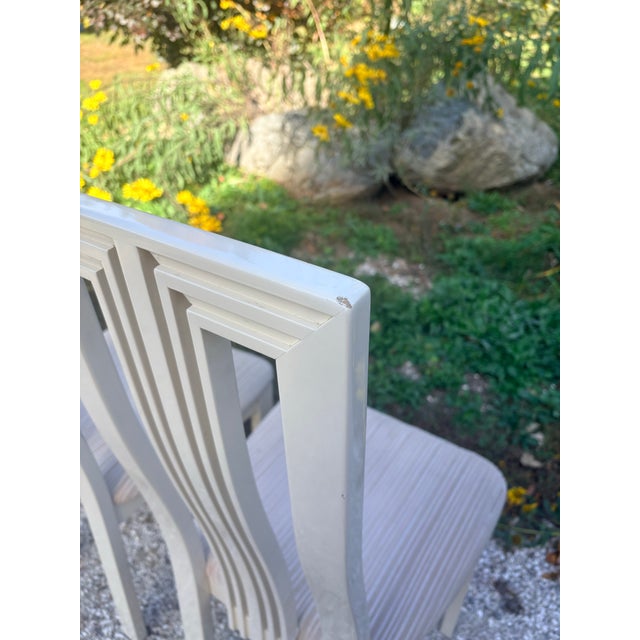 Vintage Italian Postmodern High-Back Slat Chairs by Tonon & C. - Set of 4 For Sale - Image 9 of 12