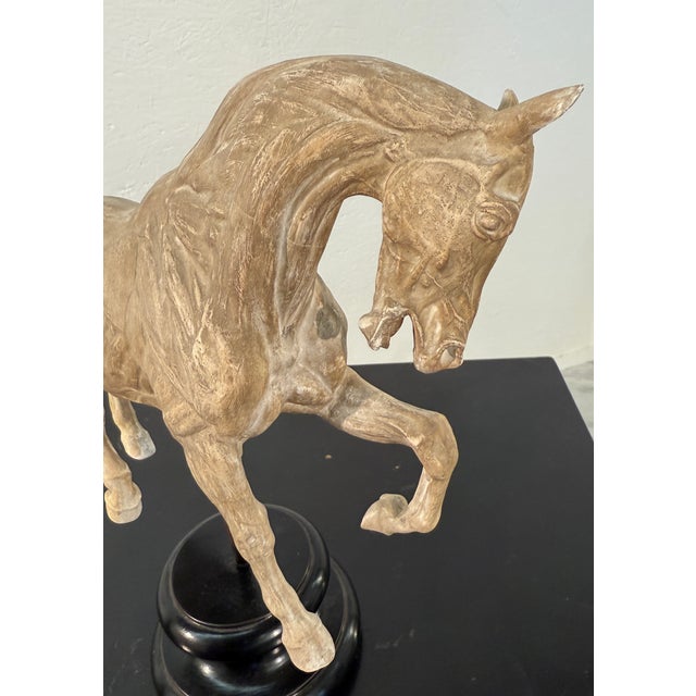 This detailed hand-carved wooden horse model showcases anatomical musculature and skeletal definition, making it both...