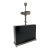 Williams Sonoma Wide Black Crystal Block Lamp – Polished Nickel Hardware For Sale