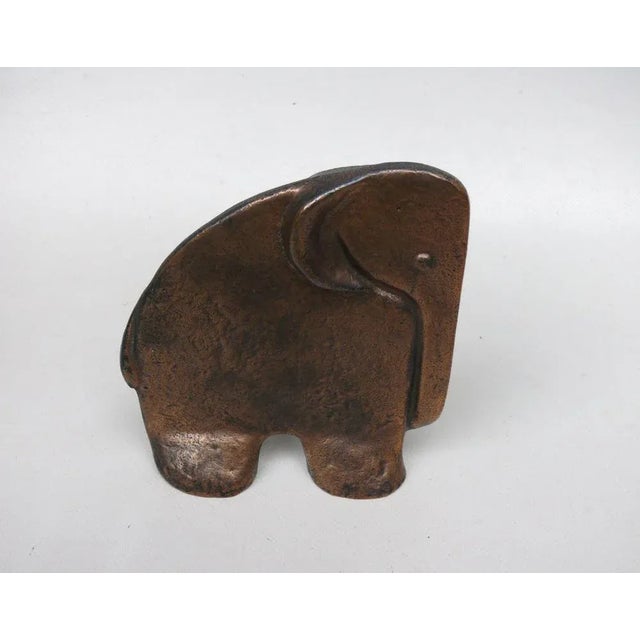 Elephants Book Supports in Bronze from Kunsthaus Kopp, 1960s, Set of 2 For Sale - Image 6 of 13