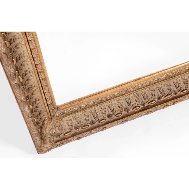 Gold Giltwood Framed Beveled Hanging Wall Mirror For Sale - Image 8 of 10