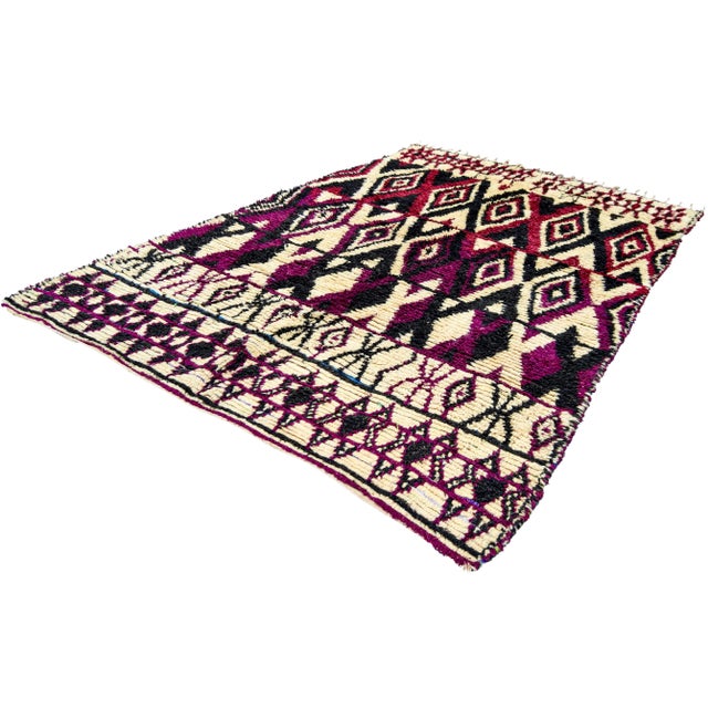 Purple Mid 20th Century Vintage Moroccan Rug - 7'9'' X 5' For Sale - Image 8 of 13