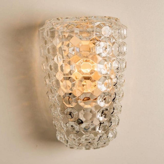 Vintage Glass Wall Lights by Tynell for Glashütte, 1960, Set of 2 For Sale - Image 9 of 17