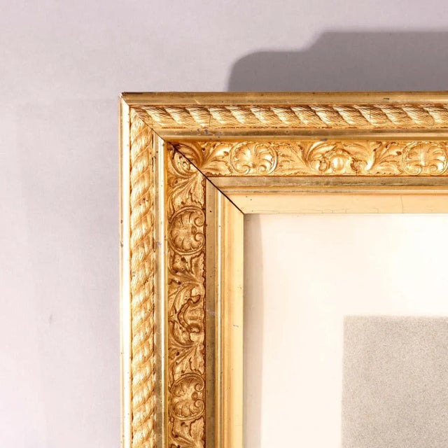 Late 19th Century Antique Victorian Giltwood Frame with Portrait, circa 1880 For Sale - Image 5 of 8