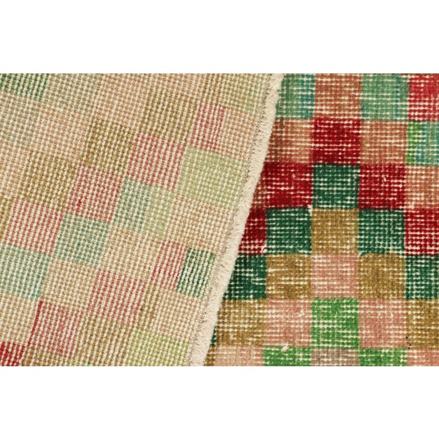 Textile Vintage Zeki Müren Rug With Polychromatic Geometric Patterns, From Rug & Kilim For Sale - Image 7 of 7