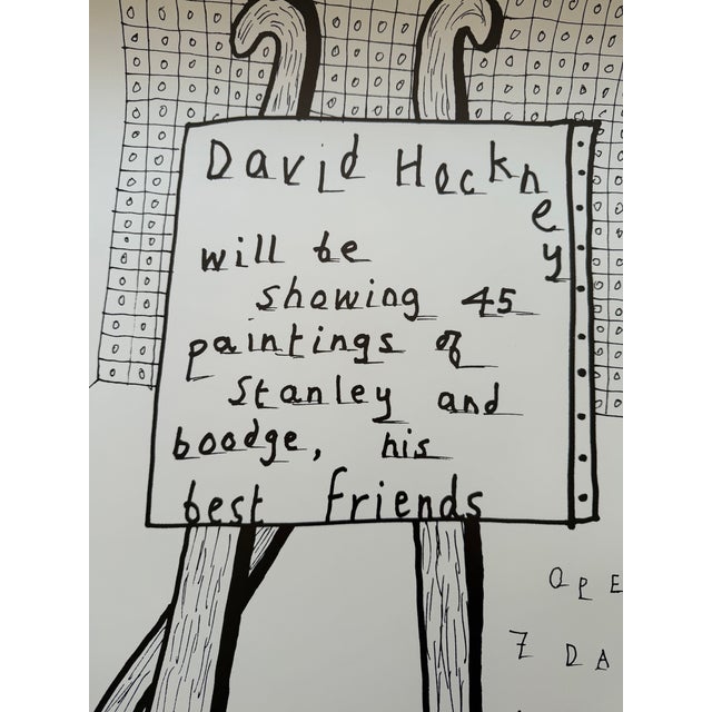 White David Hockney (1937-2026), Dog Show Exhibition Poster, Original Vintage 1990s Poster, Printed in the Uk For Sale - Image 8 of 9