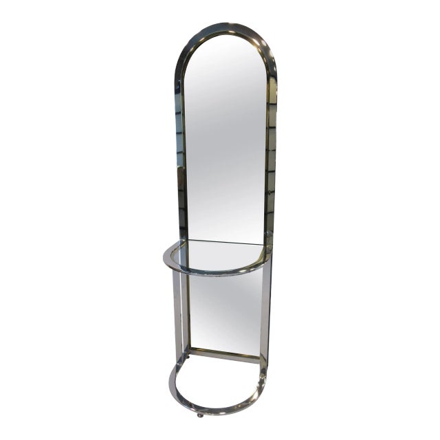 Leon Pace Standing Racetrack Hall Mirror From the Pace Collection For Sale