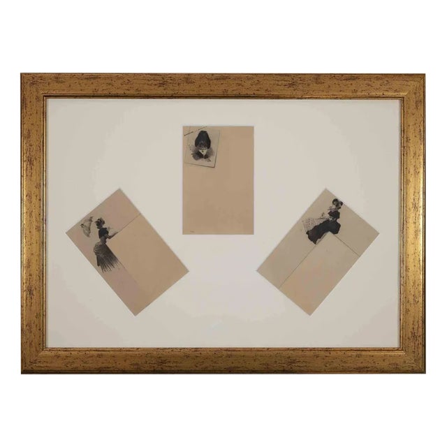 Cornelius Wouter Bouter, Mademoiselles, Original Etching, Early 20th-Century For Sale