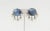 Mid-Century Modern Vintage 1950s Signed Napier Blue Moonglow Faux-Pearl Clip Earrings - 2 Pieces For Sale - Image 3 of 6