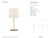 Visual Comfort Signature Dauphine Bedside Lamp in Gilded Iron with Linen Shade Designer: Visual Comfort Signature Height:...