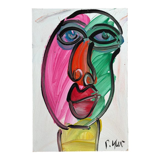 Original Peter Keil Painting - Abstract Portrait For Sale