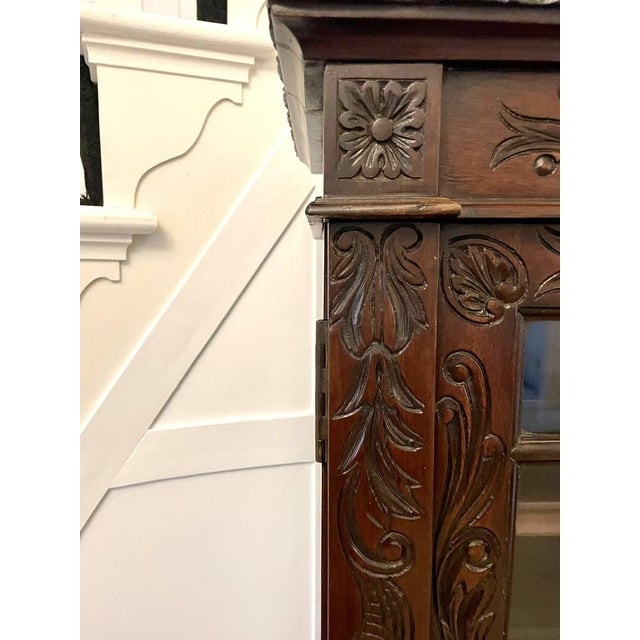 Victorian Carved Mahogany Display Cabinet by James Winter & Sons, London, 1860s For Sale - Image 10 of 18