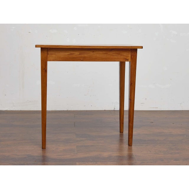Brown 19th Century English Country House Pine Table With Tapered Legs For Sale - Image 8 of 11