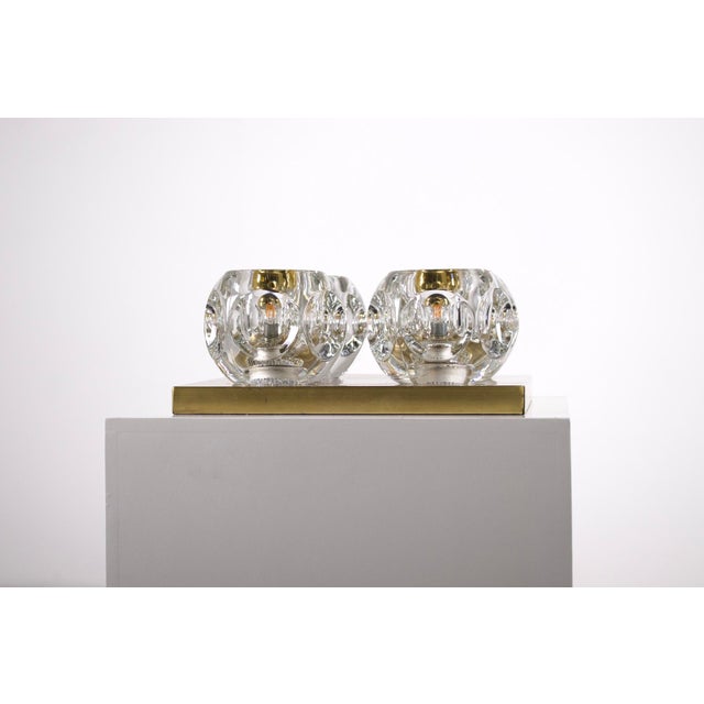Gold Ice Cube Brass Ceiling Light from Peill & Putzler, 1970s For Sale - Image 8 of 8