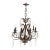 Antique Bronze & Brass 8-Light Chandelier With Italian Cut Crystals C1930 For Sale