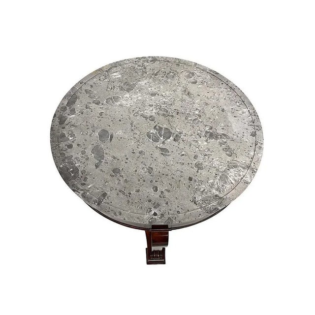Wood 19th Century Grey Marble Top Table For Sale - Image 7 of 9