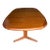 1960s 7 Ft Danish Teak Oval Dining Table W/ 20" Hide Away Center Leaf For Sale