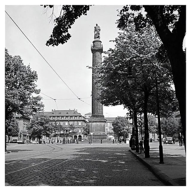 Ludwigs Column at Luisenplatz Square at Darmstadt, Germany, 1938, Printed 2021 For Sale