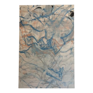 Mid 20th Century Richard Snyder Abstract Expressionist Oil Painting on Canvas For Sale