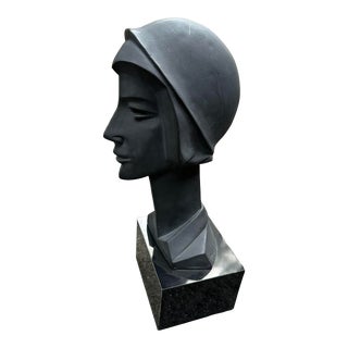1980s Postmodern Head Sculpture by David Fisher For Sale