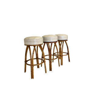 Trio of Mid Century Heywood Wakefield Bar Stools For Sale