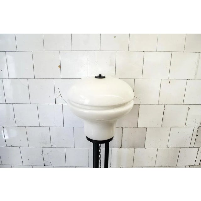 Italian Floor Lamp in Glass, Iron and Marble, 1970s For Sale - Image 3 of 8
