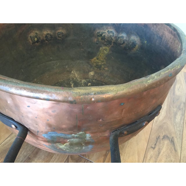 Giant Antique Copper Cauldron Chairish