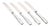 Lunch Knives in Sterling Silver and Stainless Steel by Evald Nielsen, 1930s, Set of 4 For Sale