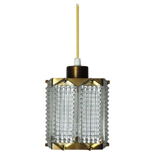 Swedish Crystal Ceiling Light by Wiktor Berndt for Flygsfors, 1950s For Sale