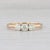 2010s 0.48ctw Yellow Diamond 3-Stone Ring 18k Yellow Gold Engagement Size 6.25 For Sale - Image 5 of 8