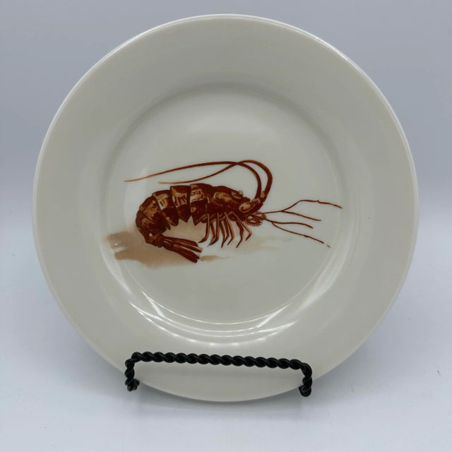 Portraiture 1960s Bavarian Vohenstrauss Johann Seltmann Crawfish & Lobster Plates, Made in Western Germany- Set of 4 For Sale - Image 3 of 6