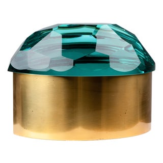 Brass and Glass Turtle Box from Roberto G. Rida, 2016 For Sale