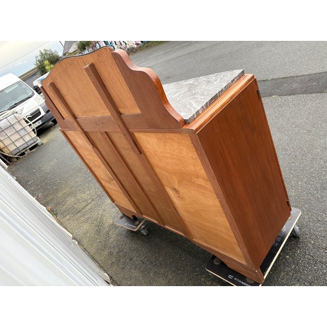 Art Nouveau Sideboard with Marble Top and Mirror, 1890s For Sale - Image 12 of 18