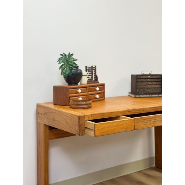 Vintage Handmade Organic Modern Pine Plywood Desk, Lou Hodges Style MCM For Sale - Image 10 of 18