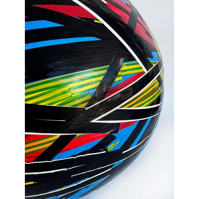 Very Large Self Balancing Abstract Taped Orb Sculpture by Pepe Lopez, 2007 For Sale - Image 4 of 4