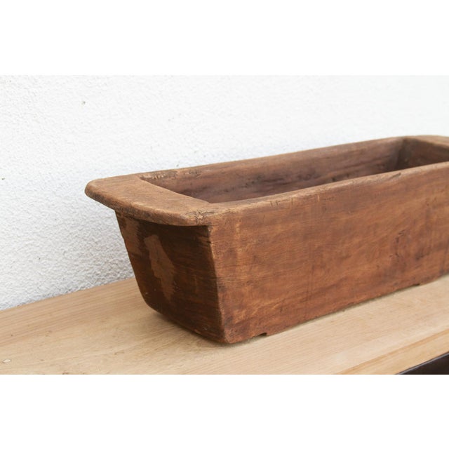 Farmhouse 32" Long Rustic Farmhouse Dough Trough For Sale - Image 3 of 6