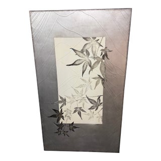 Modern Designer Tonal Leaves Painting For Sale