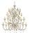 Murano Glass Chandelier with Gold Accents and Leaves by Simoeng For Sale