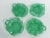 Discover the epitome of elegance and refinement with our exquisite collection of a set of 4 emerald green glass leaf...