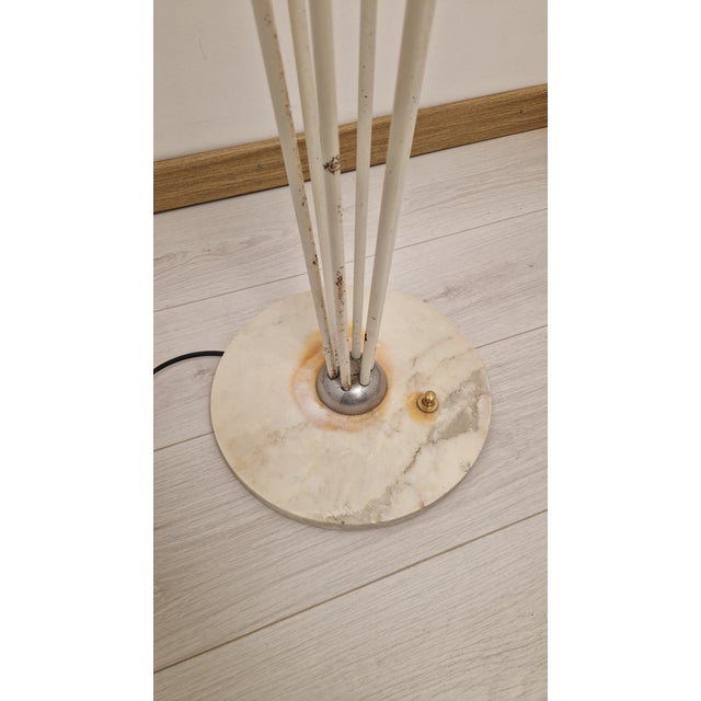 White Vintage Alberello Floor Lamp in White and Chrome Iron from Stilnovo, 1980s For Sale - Image 8 of 14
