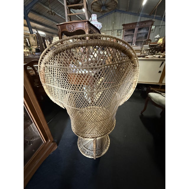 Beige Rattan Emmanuelle Armchair For Sale - Image 3 of 4