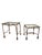 Hollywood Regency 1950s Gilt Hollywood Regency Rope & Tassel Metal and Glass Nesting Tables For Sale - Image 3 of 18