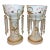 Pair of 1920s Milk Glass Candle Lustres For Sale