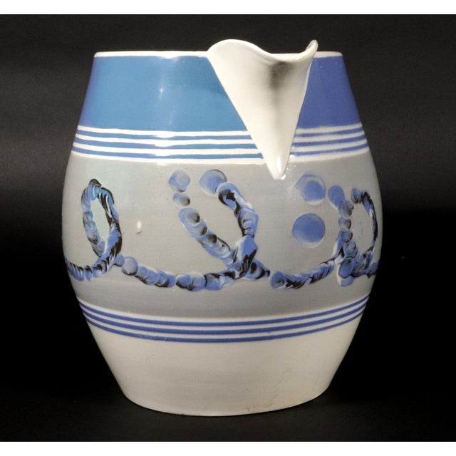 English Pearlware Mocha Earthworm Jug, Staffordshire or Northern England For Sale In Philadelphia - Image 6 of 10