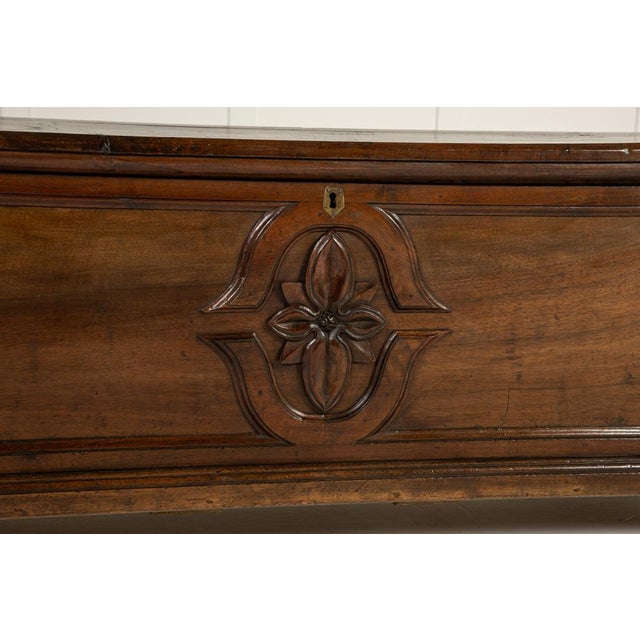 Italian Walnut Coffer, 18th Century For Sale - Image 6 of 7
