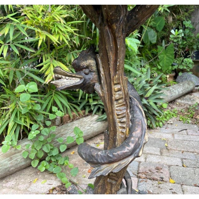 19th Century Venetian Gilded, Carved Wood Grotto Style Table For Sale - Image 11 of 12